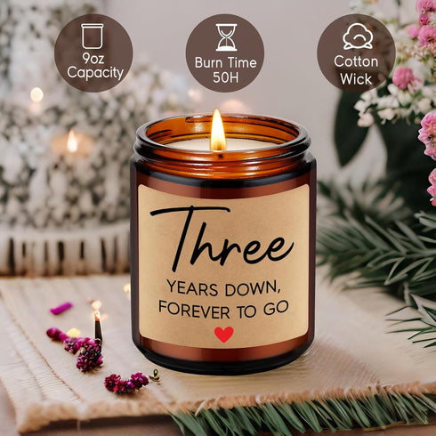 Fairy's Gift Anniversary Candle Gifts, 3 Year Anniversary